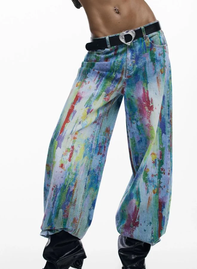 DESIGUAL Arty Denim Pants